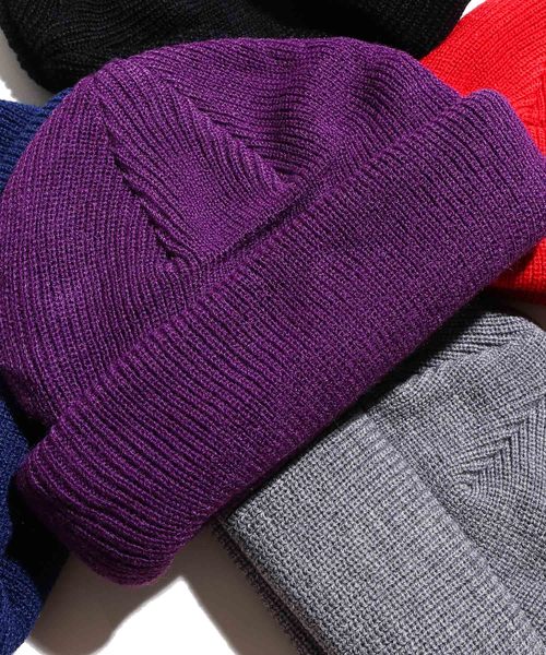 WEGO（ウィゴー）の「WEGO/2WAYロールニットキャップ（ニットキャップ/ビーニー・メンズ・ブラック/パープル/ネイビー/レッド/マスタード/杢グレー/イエロー系その他/オレンジ系その他・FREE）」の4枚目の写真