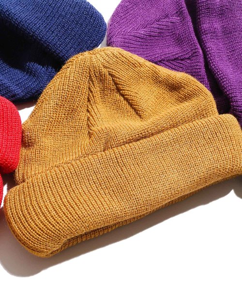 WEGO（ウィゴー）の「WEGO/2WAYロールニットキャップ（ニットキャップ/ビーニー・メンズ・ブラック/パープル/ネイビー/レッド/マスタード/杢グレー/イエロー系その他/オレンジ系その他・FREE）」の5枚目の写真