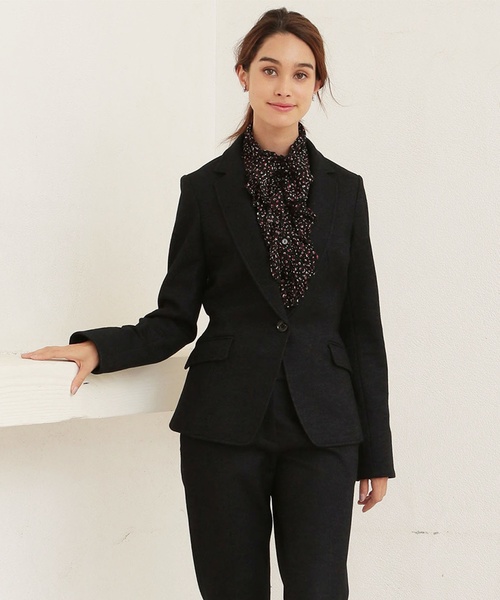 ナラカミーチェ　レディーススーツ NARACAMICIE】【セットアップスーツ対応】カラーツイードトレンチジレ