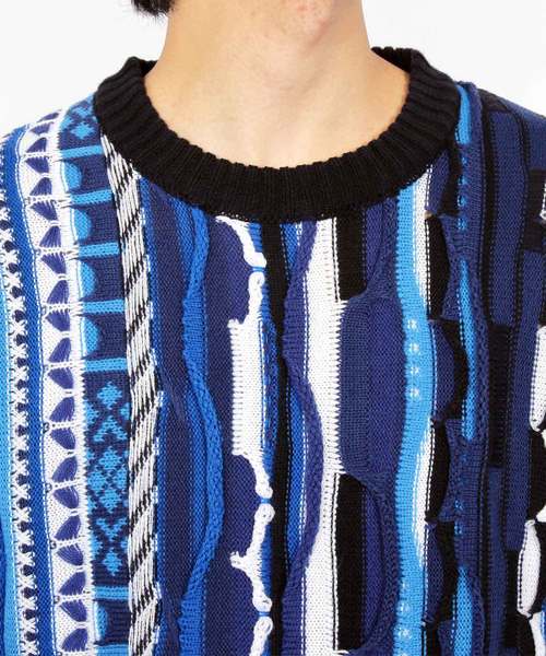 ８(eight)（エイト）の「編み替え ニットセーター マルチニット（ニット/セーター・メンズ・ブラック/ネイビー/マルチ・MEDIUM/LARGE）」の12枚目の写真
