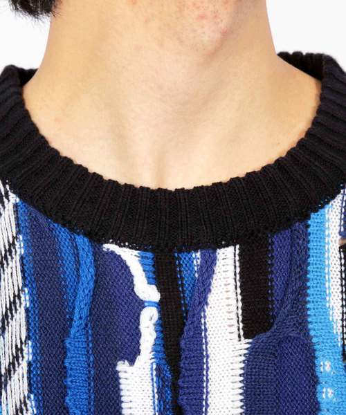 ８(eight)（エイト）の「編み替え ニットセーター マルチニット（ニット/セーター・メンズ・ブラック/ネイビー/マルチ・MEDIUM/LARGE）」の15枚目の写真