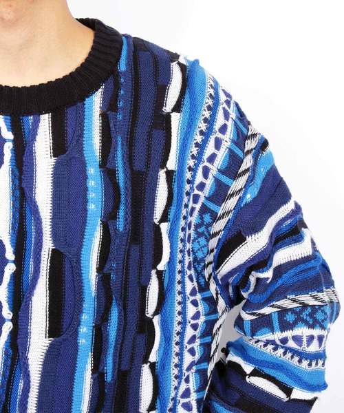８(eight)（エイト）の「編み替え ニットセーター マルチニット（ニット/セーター・メンズ・ブラック/ネイビー/マルチ・MEDIUM/LARGE）」の17枚目の写真
