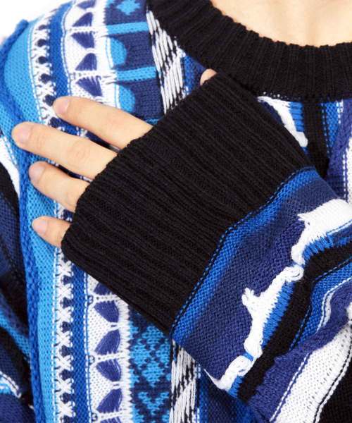 ８(eight)（エイト）の「編み替え ニットセーター マルチニット（ニット/セーター・メンズ・ブラック/ネイビー/マルチ・MEDIUM/LARGE）」の19枚目の写真