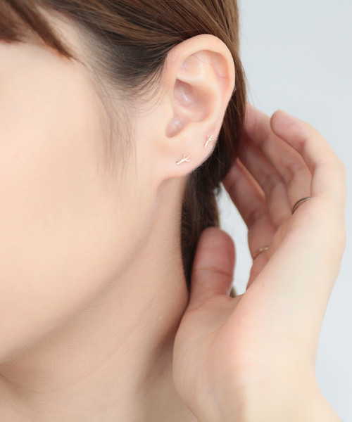 【cui-cui】K10ピアス(両耳用) cui-cui｜キュイキュイのピアス（両耳用）（パール）通販 - ZOZOTOWN