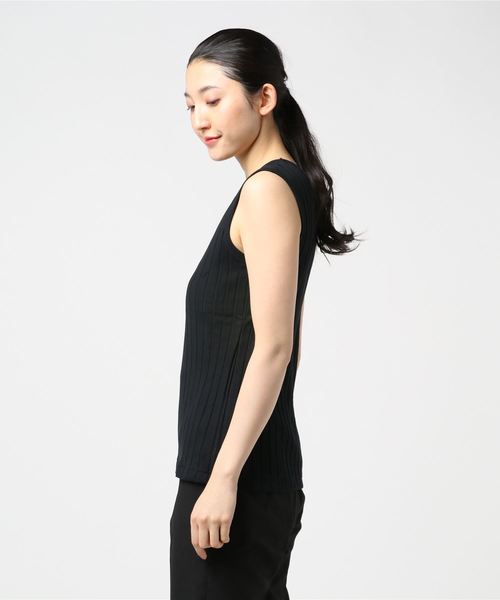 Munich（ミューニック）の「コットンワイドリブタンクトップ（Tシャツ/カットソー・レディース・ホワイト/ブラック/グレー/カーキ/ネイビー・FREE）」の20枚目の写真