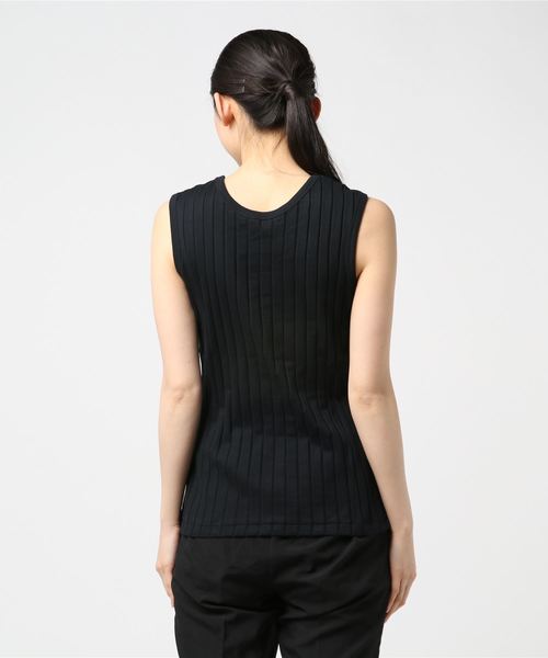 Munich（ミューニック）の「コットンワイドリブタンクトップ（Tシャツ/カットソー・レディース・ホワイト/ブラック/グレー/カーキ/ネイビー・FREE）」の21枚目の写真