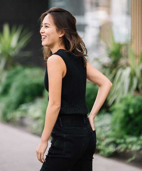 Munich（ミューニック）の「コットンワイドリブタンクトップ（Tシャツ/カットソー・レディース・ホワイト/ブラック/グレー/カーキ/ネイビー・FREE）」の17枚目の写真