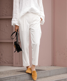 Munich | ストレッチトリコットタックテーパードパンツ【セットアップ可】(その他パンツ)