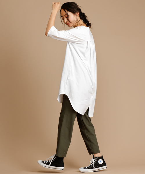 Munich（ミューニック）の「ストレッチトリコットタックテーパードパンツ（その他パンツ・レディース・ネイビー/オリーブ/ナチュラル/キャメル・S/M/XS）」の14枚目の写真