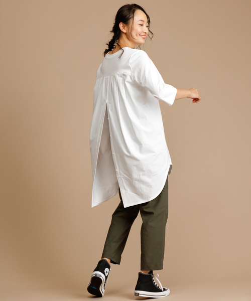 Munich（ミューニック）の「ストレッチトリコットタックテーパードパンツ（その他パンツ・レディース・ネイビー/オリーブ/ナチュラル/キャメル・S/M/XS）」の15枚目の写真