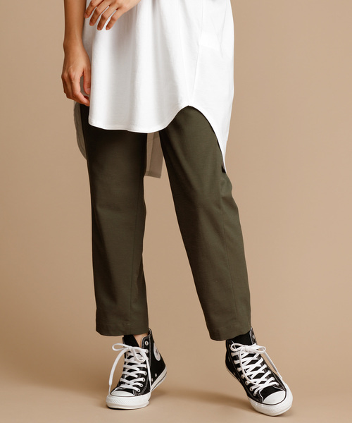 Munich（ミューニック）の「ストレッチトリコットタックテーパードパンツ（その他パンツ・レディース・ネイビー/オリーブ/ナチュラル/キャメル・S/M/XS）」の16枚目の写真