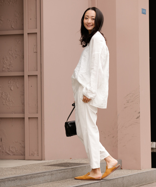 Munich（ミューニック）の「ストレッチトリコットタックテーパードパンツ（その他パンツ・レディース・ネイビー/オリーブ/ナチュラル/キャメル・S/M/XS）」の21枚目の写真