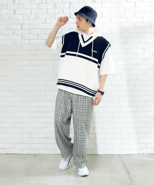 WEGO（ウィゴー）の「WEGO/ミラノリブニットベスト（ベスト・メンズ・ベージュ/ネイビー/グレー・MEDIUM/LARGE）」の21枚目の写真