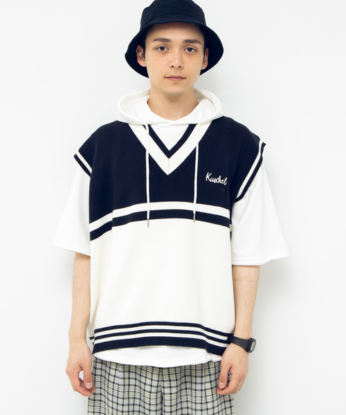 WEGO（ウィゴー）の「WEGO/ミラノリブニットベスト（ベスト・メンズ・ベージュ/ネイビー/グレー・MEDIUM/LARGE）」の16枚目の写真