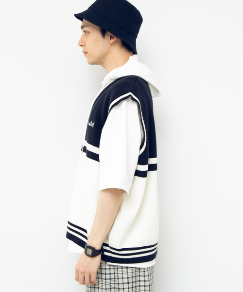 WEGO（ウィゴー）の「WEGO/ミラノリブニットベスト（ベスト・メンズ・ベージュ/ネイビー/グレー・MEDIUM/LARGE）」の15枚目の写真