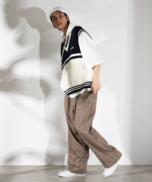 WEGO（ウィゴー）の「WEGO/ミラノリブニットベスト（ベスト・メンズ・ベージュ/ネイビー/グレー・MEDIUM/LARGE）」の18枚目の写真