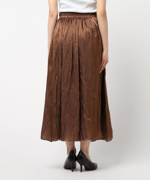 1er Arrondissement(プルミエアロンディスモン)の「サテンギャザースカート(スカート・レディース・ブラック/モカ/ベージュ系その他・36/38)」の5枚目の写真