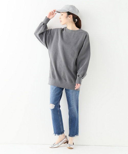 JOINT WORKS(ジョイントワークス)の「オーバーサイズピグメントウラケプルオーバー(Tシャツ/カットソー・レディース・ブラック/ベージュ/サックスブルー・FREE)」の9枚目の写真
