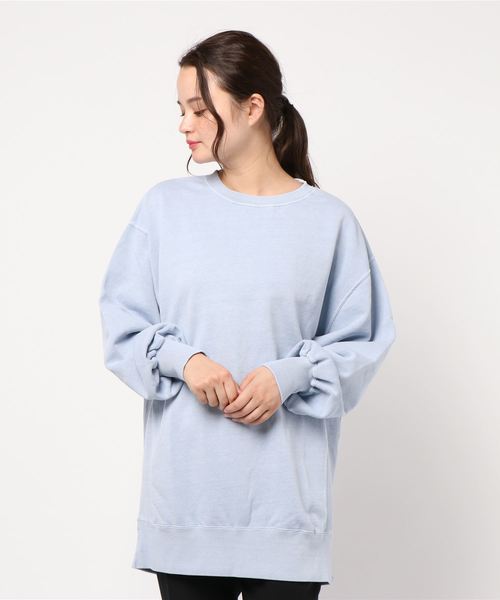 JOINT WORKS(ジョイントワークス)の「オーバーサイズピグメントウラケプルオーバー(Tシャツ/カットソー・レディース・ブラック/ベージュ/サックスブルー・FREE)」の15枚目の写真