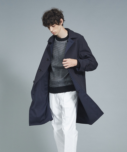 ABAHOUSE（アバハウス）の「【撥水加工】リバーシブル バルカラー コート（ステンカラーコート・メンズ・ベージュ/ネイビー・44/46/48/50）」の2枚目の写真