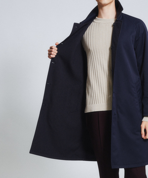 ABAHOUSE（アバハウス）の「【撥水加工】リバーシブル バルカラー コート（ステンカラーコート・メンズ・ベージュ/ネイビー・44/46/48/50）」の15枚目の写真