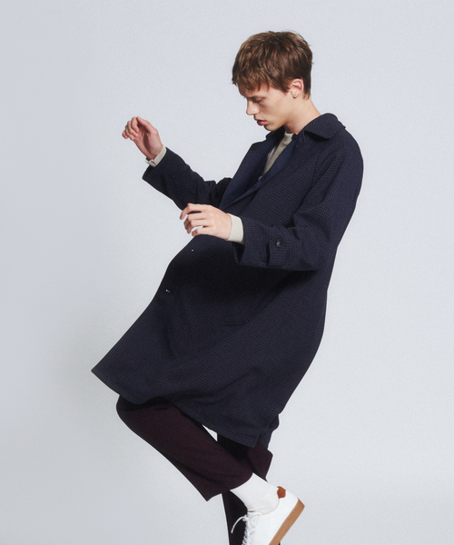 ABAHOUSE（アバハウス）の「【撥水加工】リバーシブル バルカラー コート（ステンカラーコート・メンズ・ベージュ/ネイビー・44/46/48/50）」の12枚目の写真