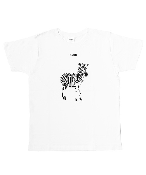 KLON（クローン）の「KLON Tshirts MONOCHROME ANIMALS-ZEBRA-Ver.PIXEL（Tシャツ/カットソー・レディース・ホワイト・S/M/L/XS）」の3枚目の写真
