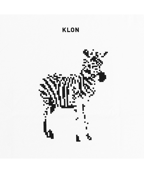 KLON（クローン）の「KLON Tshirts MONOCHROME ANIMALS-ZEBRA-Ver.PIXEL（Tシャツ/カットソー・レディース・ホワイト・S/M/L/XS）」の4枚目の写真