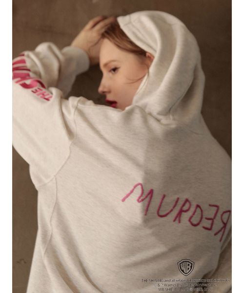 jouetie（ジュエティ）の「THE SHiNiNG コラボフーディ（パーカー・レディース・グレー/ブラック/ライトブルー・MEDIUM）」の4枚目の写真