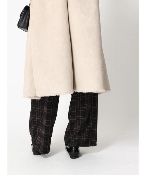 earth music&ecology(アースミュージックアンドエコロジー)の「ミルクティーワイドパンツ*(その他パンツ・レディース・チェック/その他12/アイボリー/キャメル・FREE)」の10枚目の写真