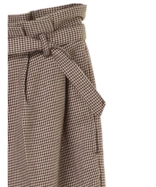 earth music&ecology(アースミュージックアンドエコロジー)の「ミルクティーワイドパンツ*(その他パンツ・レディース・チェック/その他12/アイボリー/キャメル・FREE)」の13枚目の写真