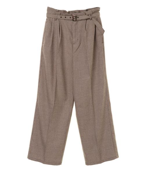 earth music&ecology(アースミュージックアンドエコロジー)の「ミルクティーワイドパンツ*(その他パンツ・レディース・チェック/その他12/アイボリー/キャメル・FREE)」の19枚目の写真