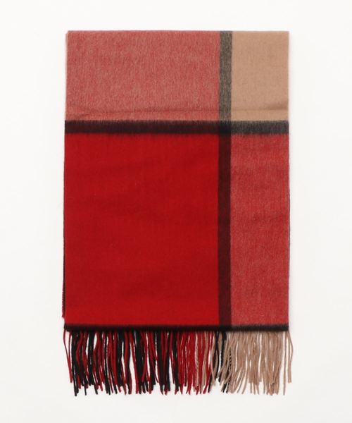 La TOTALITE（ラトータリテ）の「【TWEEDMILL/ツイードミル】 チェックストール70*190（マフラー・レディース・グレー/レッド/アイボリー/ピンク系その他/ブラウン・FREE）」の6枚目の写真