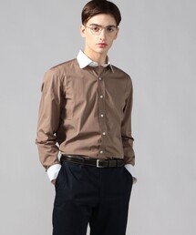 【別注】ERRICO FORMICOLA×TOMORROWLAND コットン ラウンドカラーシャツ