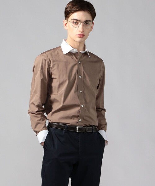 TOMORROWLAND (トゥモローランド)の「【別注】ERRICO FORMICOLA×TOMORROWLAND コットン ラウンドカラーシャツ(シャツ/ブラウス・メンズ・ブラウン系その他/グレー系その他2/パープル系その他3・38/39/40/42/41/37)」の2枚目の写真
