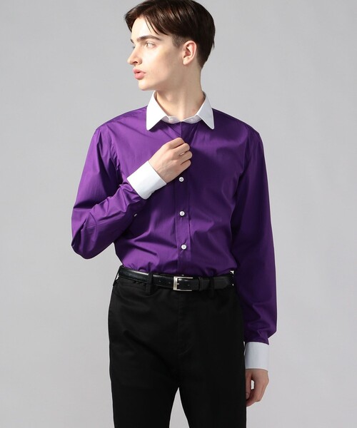 TOMORROWLAND (トゥモローランド)の「【別注】ERRICO FORMICOLA×TOMORROWLAND コットン ラウンドカラーシャツ(シャツ/ブラウス・メンズ・ブラウン系その他/グレー系その他2/パープル系その他3・38/39/40/42/41/37)」の3枚目の写真