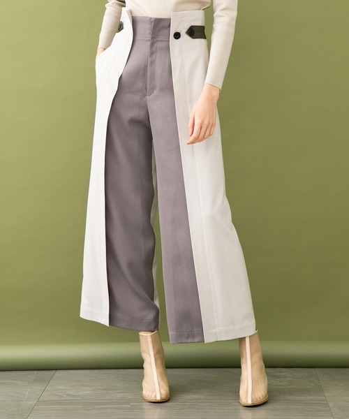 UNITED TOKYO（ユナイテッドトウキョウ）の「インタックバイカラーパンツ（その他パンツ・レディース・アイボリー/ブラック/グリーン/ホワイト系その他・1/2）」の22枚目の写真