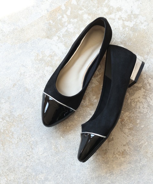 21年春色追加 バイカラーフラットメタルヒールパンプス パンプス Vivian ヴィヴィアン のファッション通販 Zozotown