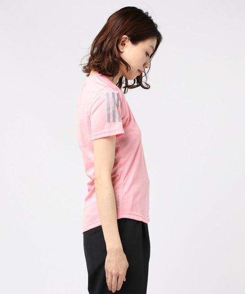 adidas(アディダス)の「アディダス adidas OWN THE RUN Tシャツ(Tシャツ/カットソー・レディース・ピンク・XL/S/M/L)」の2枚目の写真