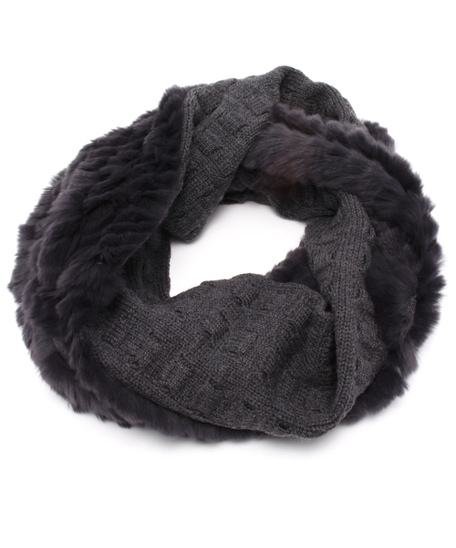 ソニアリキエル レッキスファー襟付き カシミヤ混 ガウンコート 裏レオパード SONIA RYKIEL Collection（ソニア リキエル コレクション）の