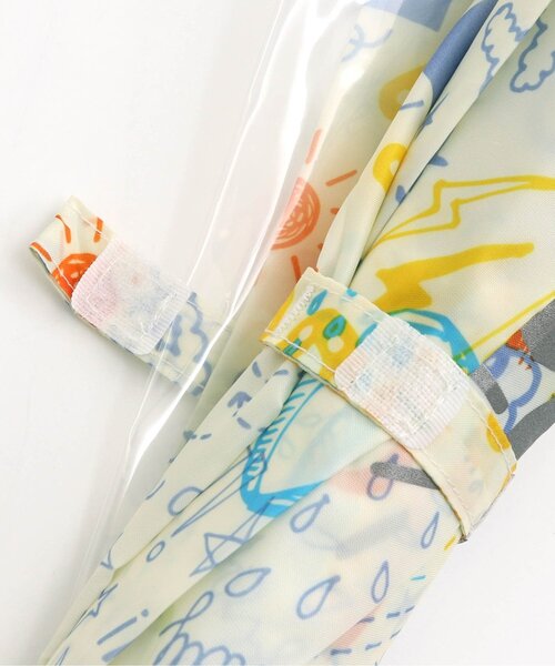 Ampersand（アンパサンド）の「■らくがき柄窓付き傘（長傘・キッズ・ブルー/アイボリー・MEDIUM）」の8枚目の写真