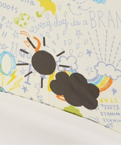 Ampersand（アンパサンド）の「■らくがき柄窓付き傘（長傘・キッズ・ブルー/アイボリー・MEDIUM）」の9枚目の写真