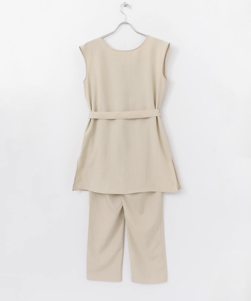 SENSE OF PLACE by URBAN RESEARCH（センスオブプレイスバイアーバンリサーチ）の「リネンライクセットアップ(テーパード)（ワンピース・レディース・ブラック/ライトベージュ/ベージュ・SMALL/MEDIUM）」の15枚目の写真