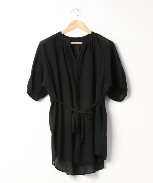 LOWRYS FARM（ローリーズファーム）の「ヨウリュウチュニックBL6S　887400（シャツ/ブラウス・レディース・ブラック/パープル/オフホワイト/カーキ・FREE）」の12枚目の写真