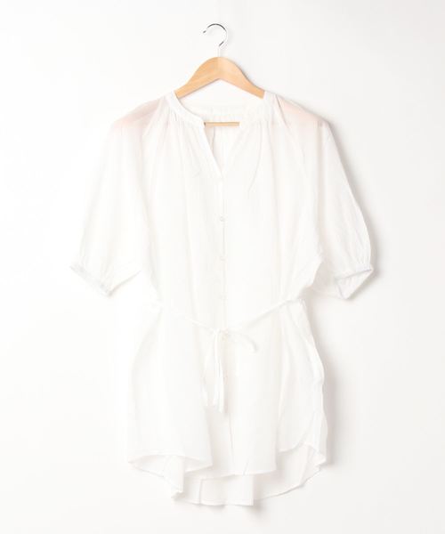 LOWRYS FARM（ローリーズファーム）の「ヨウリュウチュニックBL6S　887400（シャツ/ブラウス・レディース・ブラック/パープル/オフホワイト/カーキ・FREE）」の15枚目の写真