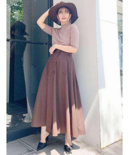 GYDA（ジェイダ）の「ハーフスリーブニットTOPS（ニット/セーター・レディース・ブラック/オレンジ/マスタード/ベージュ・FREE）」の13枚目の写真