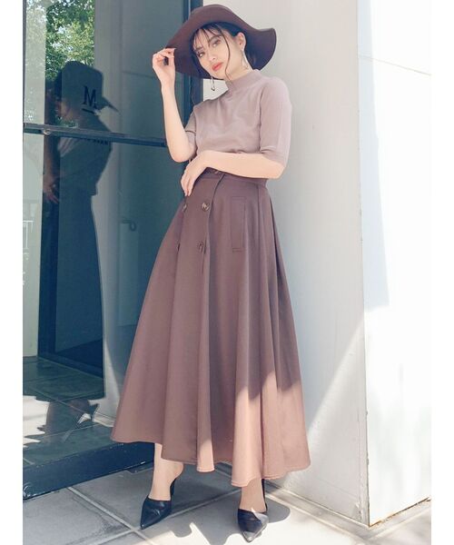 GYDA（ジェイダ）の「ハーフスリーブニットTOPS（ニット/セーター・レディース・ブラック/オレンジ/マスタード/ベージュ・FREE）」の14枚目の写真