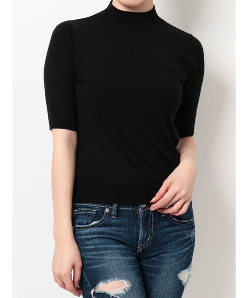 GYDA（ジェイダ）の「ハーフスリーブニットTOPS（ニット/セーター・レディース・ブラック/オレンジ/マスタード/ベージュ・FREE）」の15枚目の写真