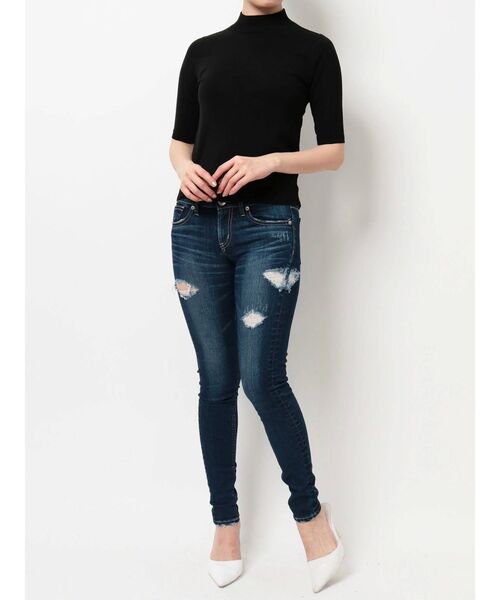 GYDA（ジェイダ）の「ハーフスリーブニットTOPS（ニット/セーター・レディース・ブラック/オレンジ/マスタード/ベージュ・FREE）」の16枚目の写真