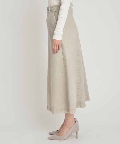 YANUK(ヤヌーク)の「センターシーム スカート - Center Seam Skirt(デニムスカート・レディース・ベージュ/グレイッシュベージュ/ブラウン・S/XS/M)」の10枚目の写真